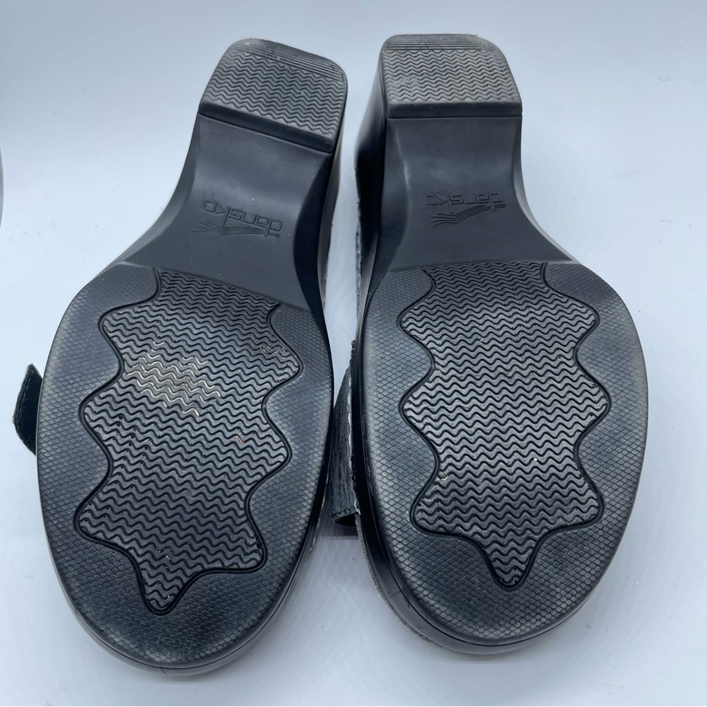 Dansko Sophie Two Strap Slip On Sandal Iridescent Blue Gray Sz 9.5-10 EU 40 - Picture 9 of 10